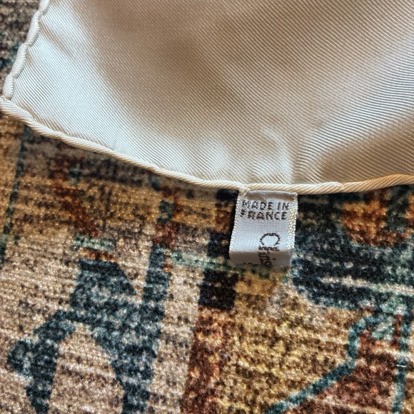 Christian Dior vintage monogram logo silk scarf ivory/gold - Picture 2 of 3